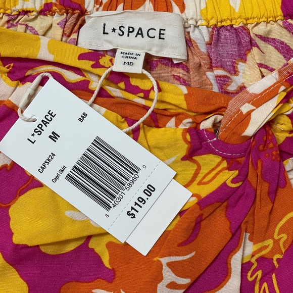 NWT L*Space Capri Mini Skirt Bliss And Blossom / Cover-Up (Size M) - Picture 6 of 6